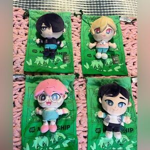 Rare Full Set Makeship Refrainbow Boyfriends Plushies 2022 and Original bags
